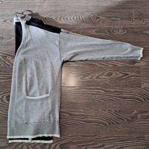 OVLA by Olive and Vine, 2 tone open front cardigan.